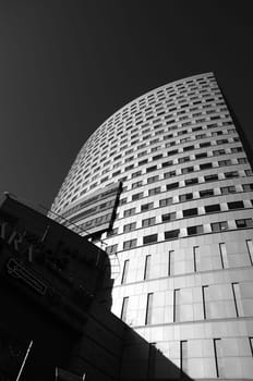 black and white photos of the center of Warsaw