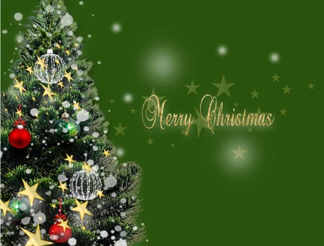 image with Christmas tree decoration