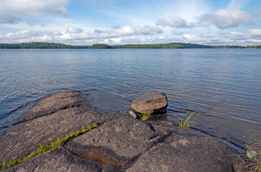 Calm Waters on a North Woods Lake on Tuscarora Lake in the Boundary Waters in Minnesota