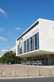 The Cinema International in the Karl-Marx-Allee in Berlin Mitte. The cinema, which opened in 1963, has been the venue for the screening of the Berlinale films since 1990.
