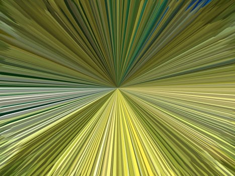 Abstract illustration of a space star explosion. Golden color. The speed of light. Template for text. Background image. Fantasy. Volumetric image. Space speed.