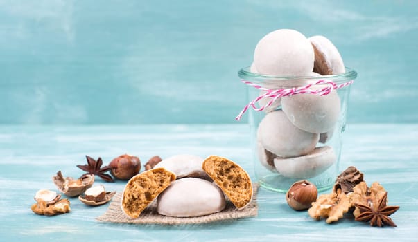 Pepper nuts, traditional german christmas sweets, nuremberg gingerbread, winter sweets