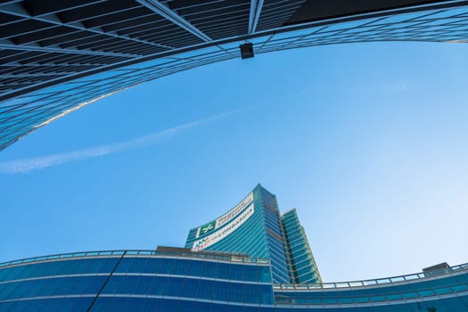 MILAN, ITALY - CIRCA SEPTEMBER 2020: located in Milan downtown, the Lombardia (Lombardy) Region is one of the most famous modern skyscraper in Italy
