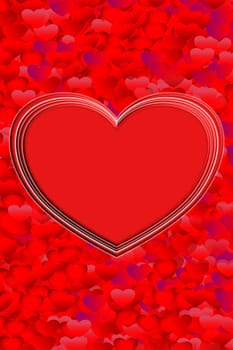 Illustration of a heart symbol for valentine's day. Valentine's Day. Happy birthday. Wedding postcard. Red valentine. Human heart. Greeting card. Template for text.