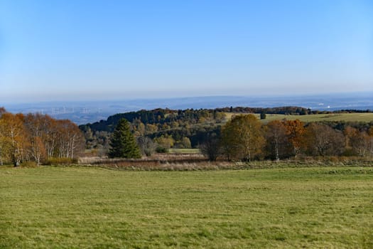 View of the autumnal Rhön