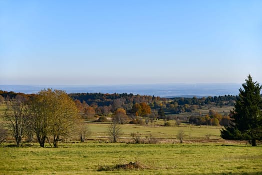 View of the autumnal Rhön