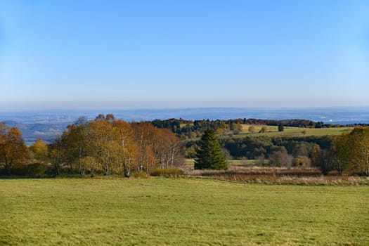 View of the autumnal Rhön
