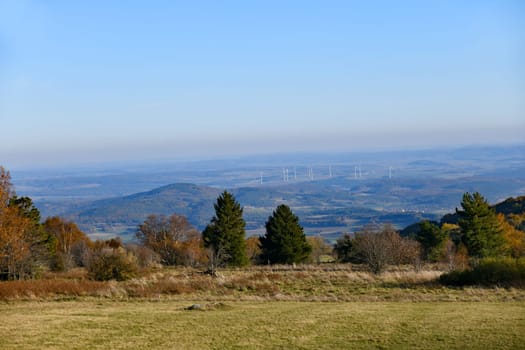 View of the autumnal Rhön