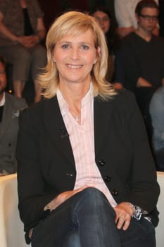 Claudia Kohde-Kilsch (ex-tennis professional),recording of Markus Lanz broadcast 1 at Studio Stahltwiete,Hamburg,21.04.2015