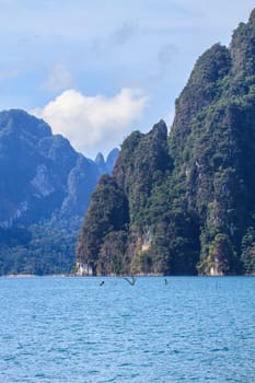 Khao sok park, mountain and lake in Suratthani, Thailand.