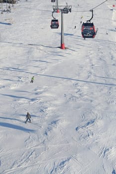Downhill skiing