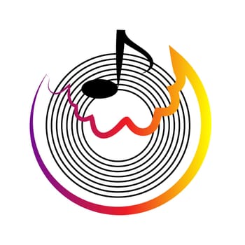 Music Icon Isolated on White Background. Music Logo.