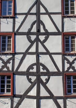 picturesque house in the historic center of Monschau, Germany