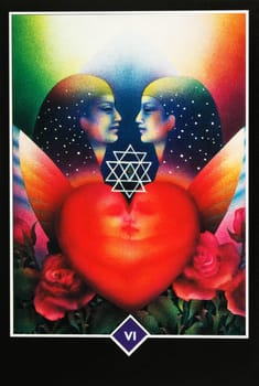 Ventspils, Latvia, 10.2021 Tarot cards for divination, spiritualistic seances