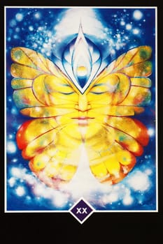 Ventspils, Latvia, 10.2021 Tarot cards for divination, spiritualistic seances