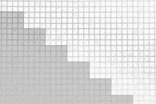 Macro shot of a fly screen in which dust and dirt particles are coloured in grey and white stages. Light background texture of squares for presentations or web design.