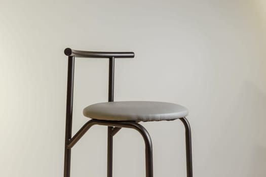 Steel legs simplistic bar chair.