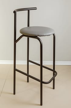 Steel legs simplistic bar chair.