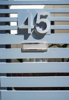 House number 45. Houses with personality concept