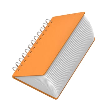 Spiral notebook isolated on white background