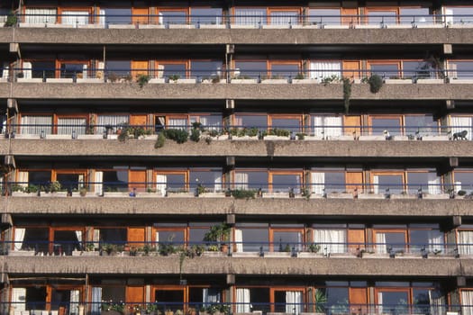 The Facade of modern high density urban building