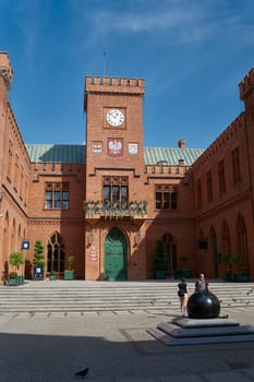 Town hall in the old town Kolobrzeg on the Polish Baltic coast
