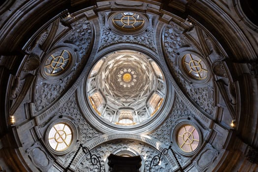 Turin, Italy - Circa August 2021: the Chapel of the Shroud, 1694 by Guarini. One of the most important holy locations for Christian religion