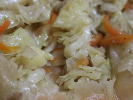 delicious Chinese food noodles spring roll vegetable prawns tasty