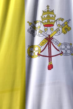 The flag of the Vatican City consists of two parallel vertical stripes: on the right a white,on the left a yellow. The flag is hoisted at major Catholic church festivals.