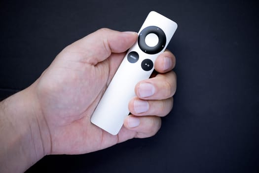 Calgary, Alberta, Canada. Nov 2, 2021. An Apple Remote that control Apple TV 2nd and 3rd generation