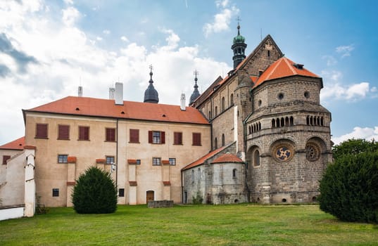 Old St. Procopius basilica and monastery, town Trebic, UNESCO city, the oldest Middle ages settlement of jew community in Central Europe, South Moravia, Czech Republic