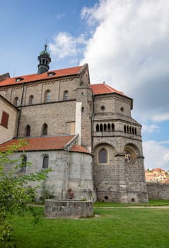 Old St. Procopius basilica and monastery, town Trebic, UNESCO city, the oldest Middle ages settlement of jew community in Central Europe, South Moravia, Czech Republic