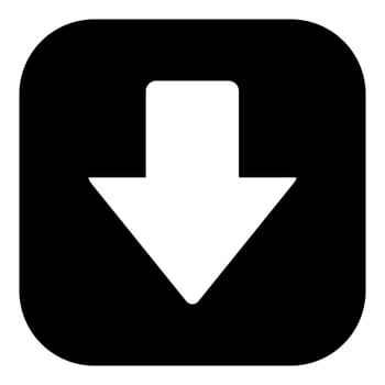 Down arrow and app icon