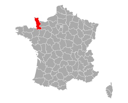 Map of Manche in France