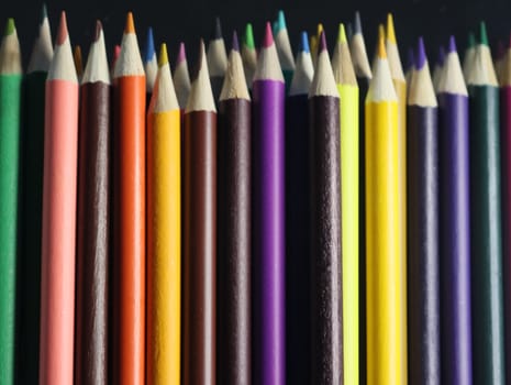 colored pencil blue green yellow many wood drawing