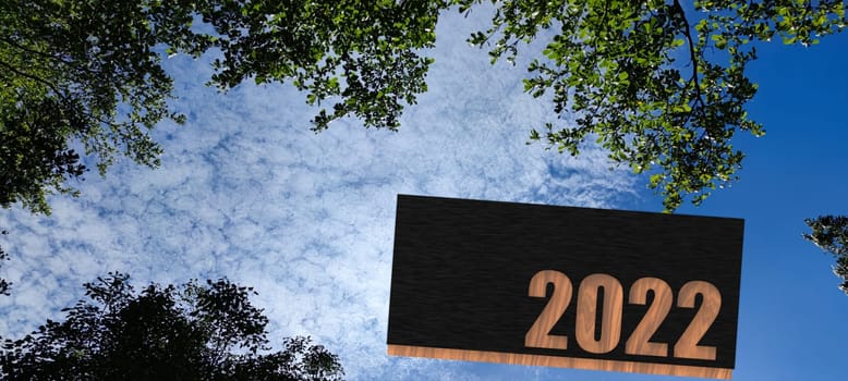 The Happy New Year 2022 with nice background