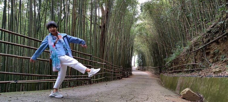 Wugayan Bamboo Forest, Miaoli-Nov 3, 2021: 1000 meters above sea level, the most beautiful bamboo forest secret, Taiwan