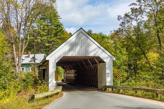 famous Williamsville covered bridge made of wood