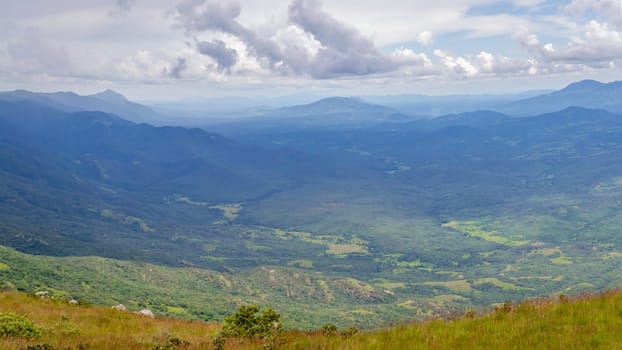Nyika National park panorama with view on the valley in Malawi, Africa. Travel and tourism.