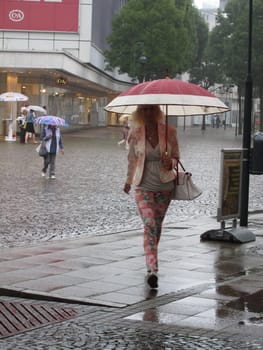 Passers-by in the streets of Aachen