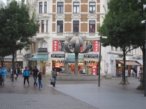 Passers-by in the streets of Aachen