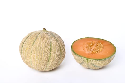 Melon on a white background