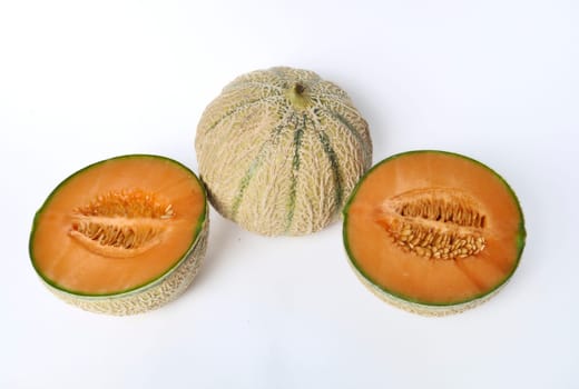 Melon on a white background