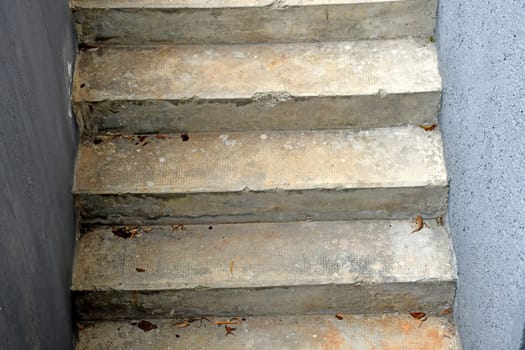 old stairs of an house of the sixties