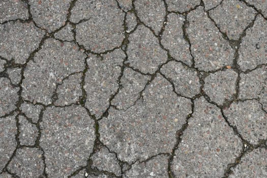 street floor with a lot of cracks