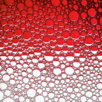 Abstract red bubbles background. Foam bubbles macro texture.