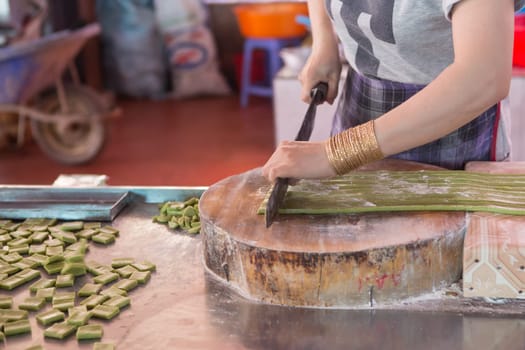 Ben Tre, Vietnam. Coconut Candy Making in Ben Tre, Con Phung, Phoenix Islet.