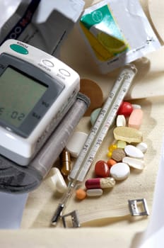 medicaments, tablet compositions on different backgrounds