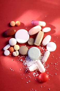 medicaments, tablet compositions on different backgrounds