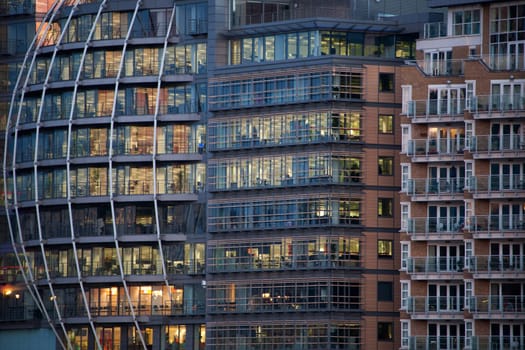 Urban living high density apartments and adjacent office space